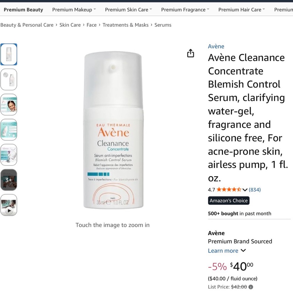 Avene Cleanance Concentrate Blemish Control Serum